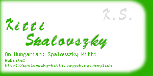 kitti spalovszky business card